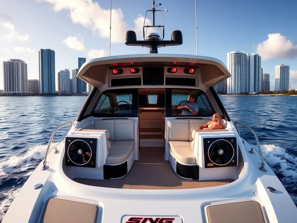 Full Send 32' Party Deck — 32 ft bowrider boat rental in Miami, Florida