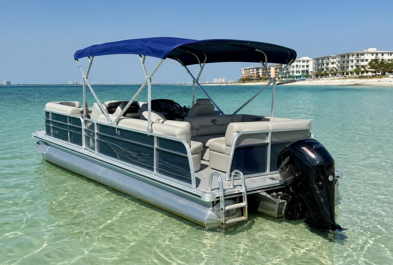 Sandbar Social 24' Pontoon — 24 ft pontoon boat rental in Clearwater, Florida